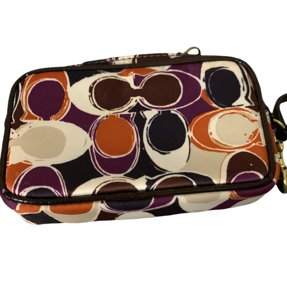 Coach Multicolor Ash Scrf Coin /card Purse